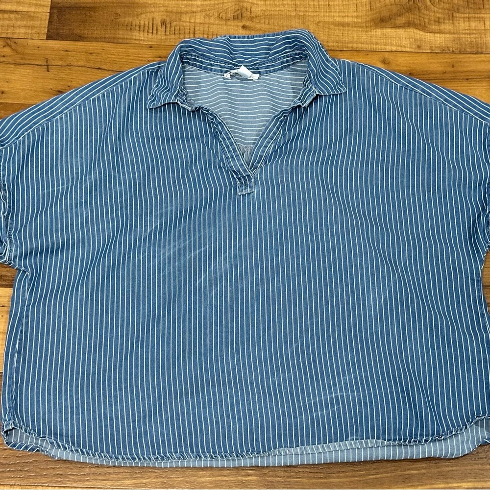 JohnPaulRichard Blue and White Striped Blouse